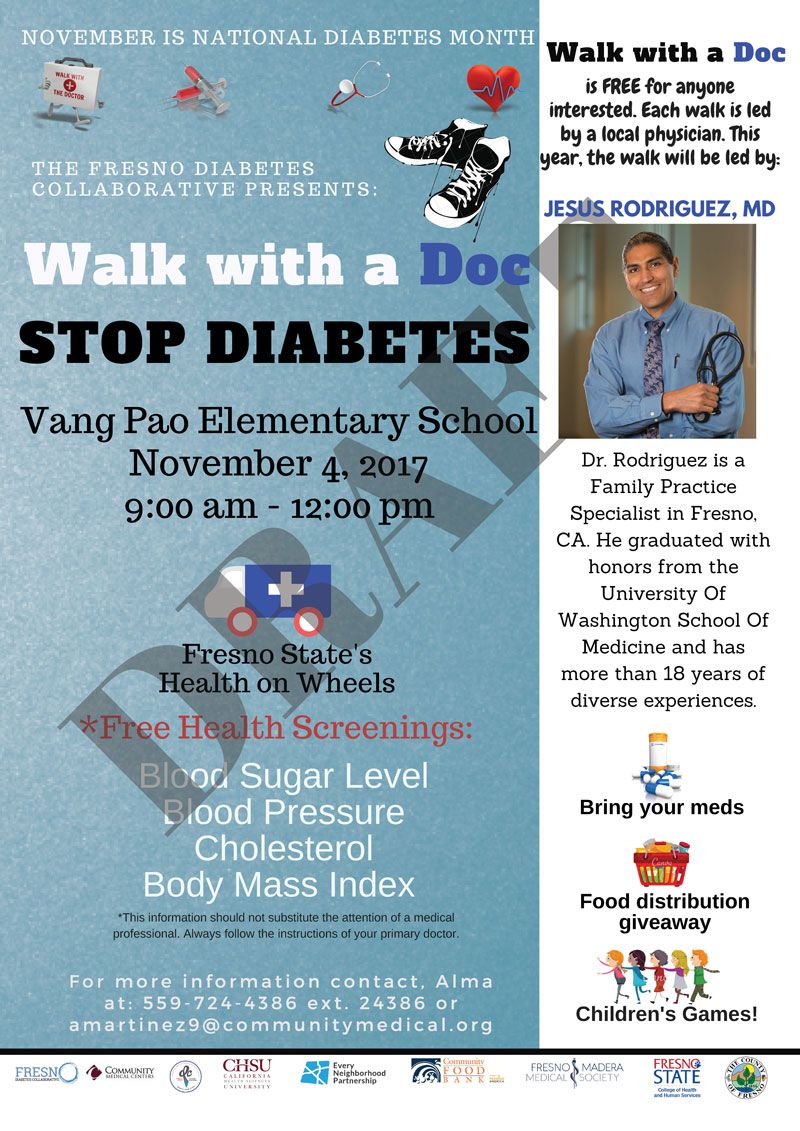 CHSU Joins Fresno Diabetes Collaborative for Walk with a Doc Event