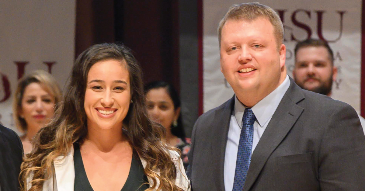 Savannah at white coat ceremony