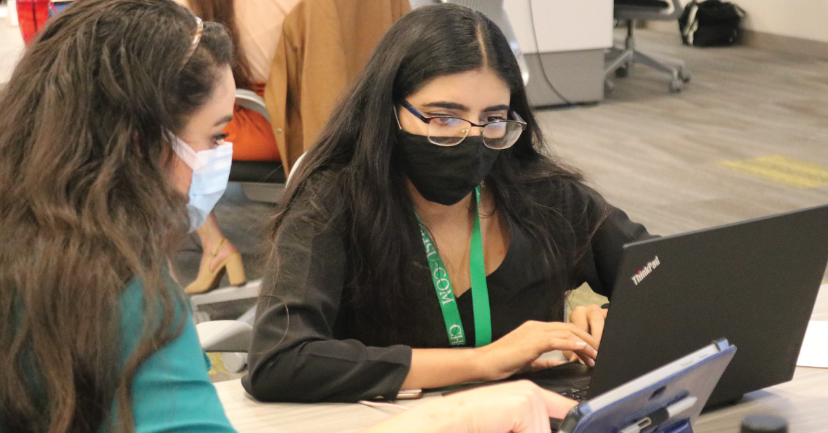 women studying