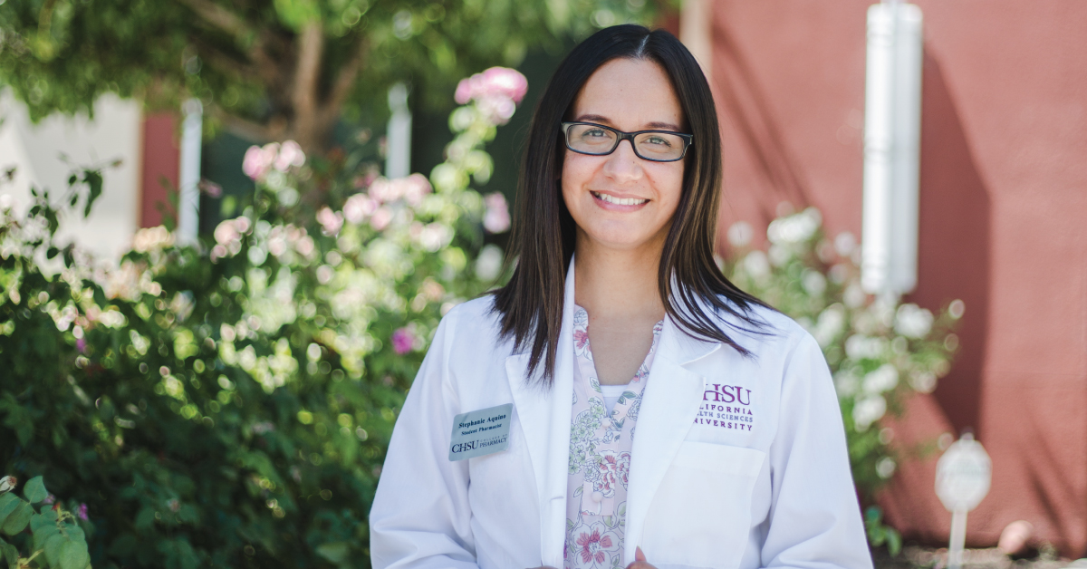 Stephanie Aquino in whitecoat