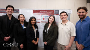 students by poster at CHSU Research Day