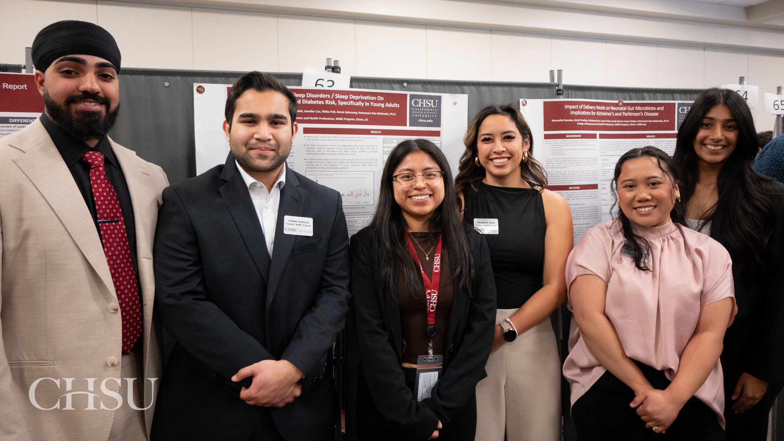 students by poster at CHSU Research Day
