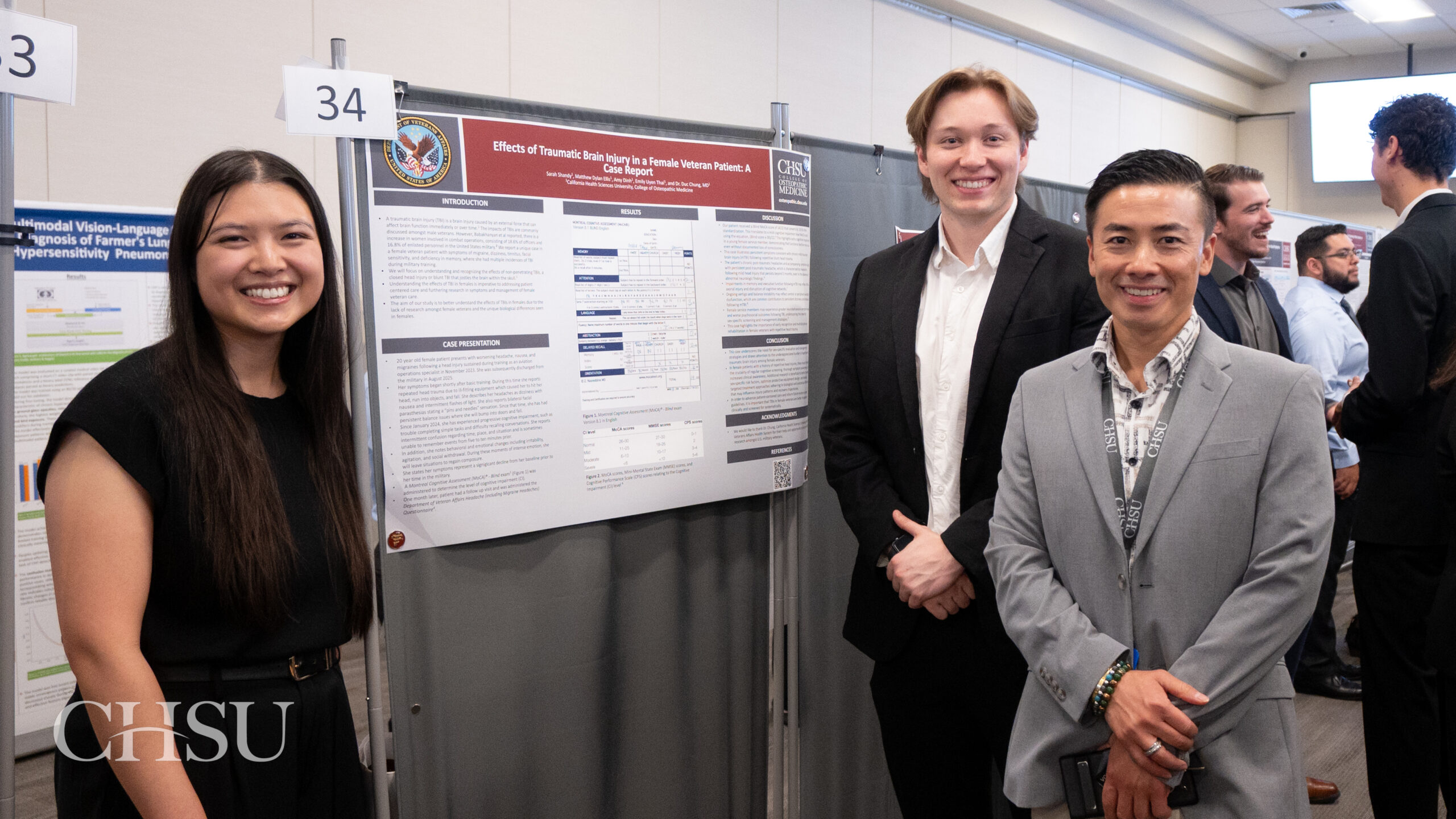 students by poster at CHSU Research Day
