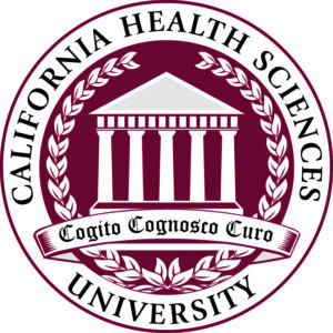California Health Sciences University seal building with columns